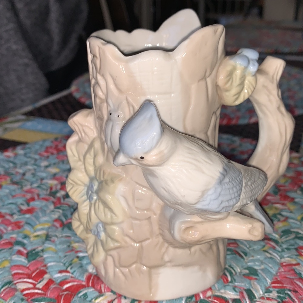 Bird Ceramic Vase with Handle